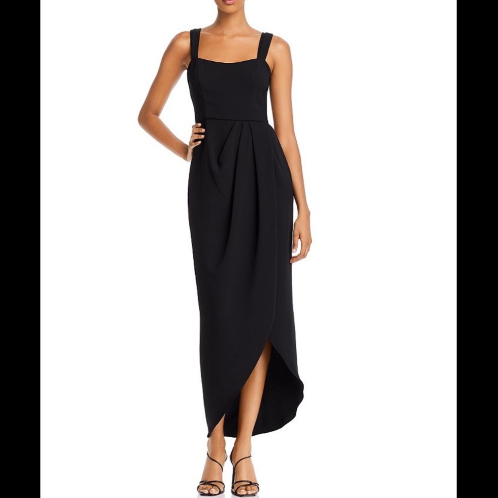 Avery Black Midi Dress